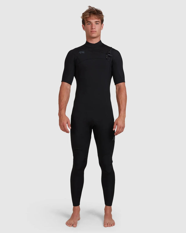 XCEL MENS COMP SS STEAMER WETSUIT 2MM BLACK