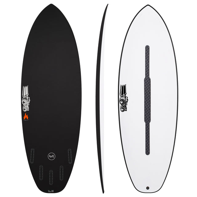 Flame Fish 5'2" x 19 7/8" X 2 5/16" - 27.00L, Squash, 5x FCS 2 Fin Boxes, HYFI 3.0 - ID:990099