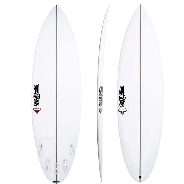 Raging Bull Easy Rider 6'4" x 20 7/8" X 3" - 42.40L, Round, 5x FCS 2 Fin Boxes, PU - ID:1051668