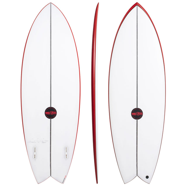 Red Baron 5'8" x 21 1/4" X  2 5/8" - 35.50L, Swallow, 2x  FCS 2 Fin Boxes, PU - ID:1023021