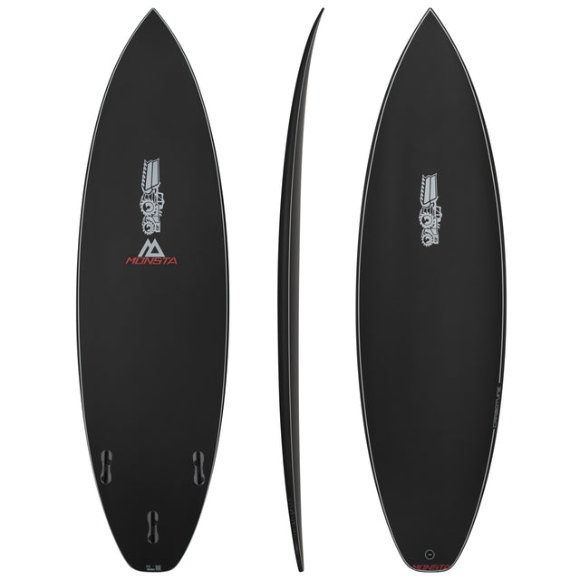 Monsta 6'4" x 19 3/8" X  2 3/4" - 35.60L, Squash, 3x  FCS 2 Fin Boxes, Carbotune - ID:1121376