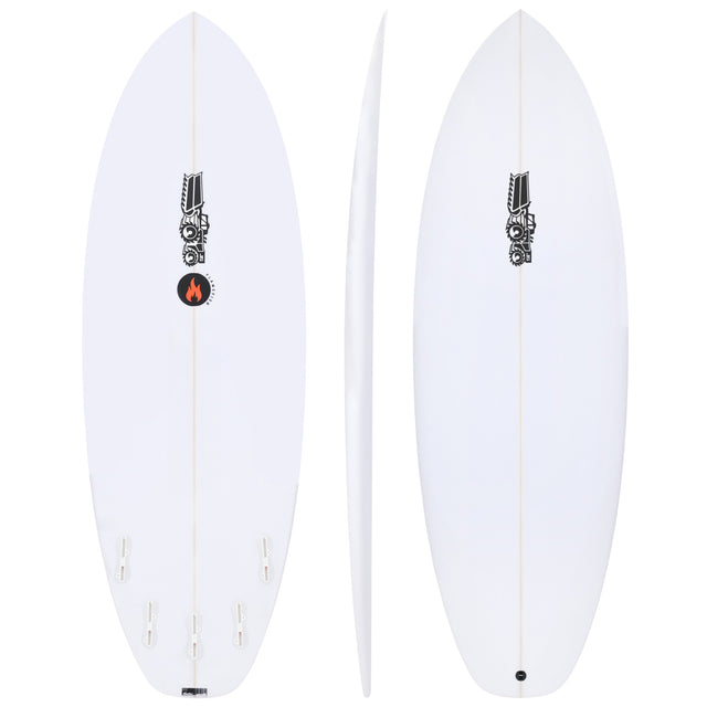 Flame Fish 5'10" x 21 7/8" X  2 11/16" - 39.30L, Squash, 5x  FCS 2 Fin Boxes, EPS - ID:1128091