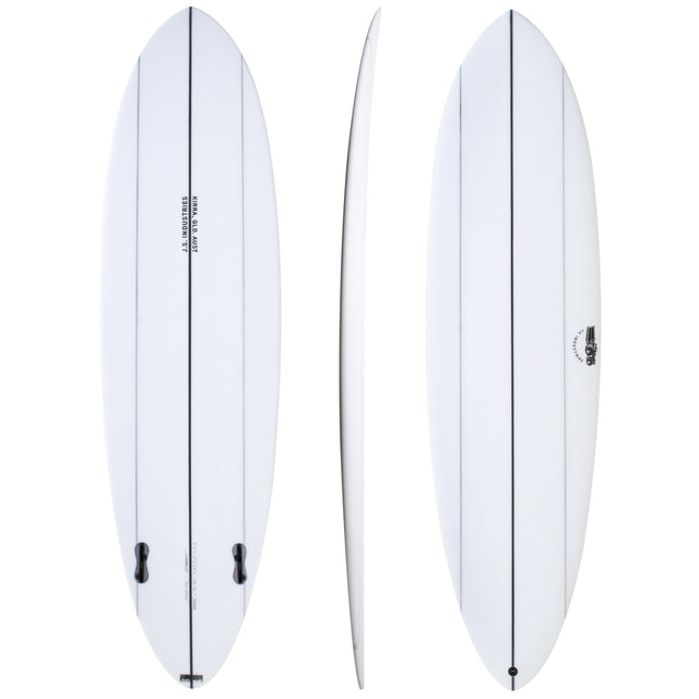 Big Baron Clear 6'2" x 19 1/2" X  2 1/2" - 32.40L, Round, 2x  FCS 2 Fin Boxes, PE - ID:1060070
