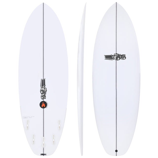 Flame Fish 5'6" x 21" X  2 1/2" - 33.20L, Squash, 5x  FCS 2 Fin Boxes, PU - ID:930990