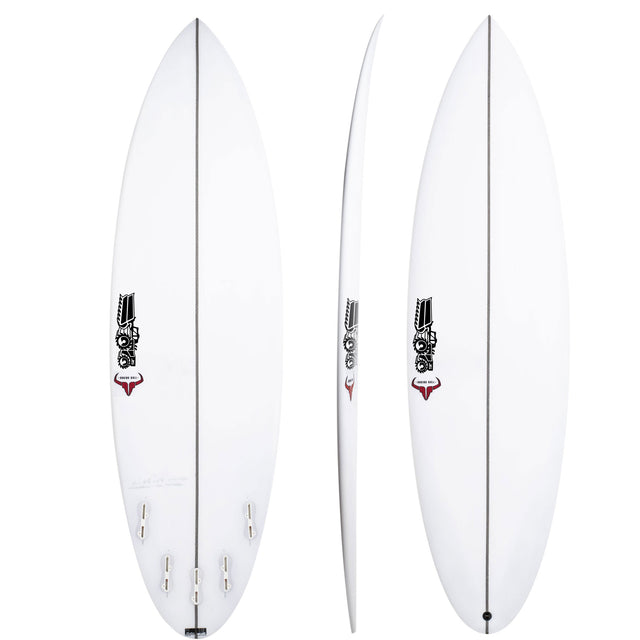 Raging Bull Easy Rider 6'8" x 21 3/4" X  3 1/8" - 47.80L, Round, 5x  FCS 2 Fin Boxes, PU - ID:924241