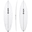 Schooner 6'3" x 19 1/2" X  2 3/4" - 34.60L, Round, 3x  FCS 2 Fin Boxes, PU - ID:1064741