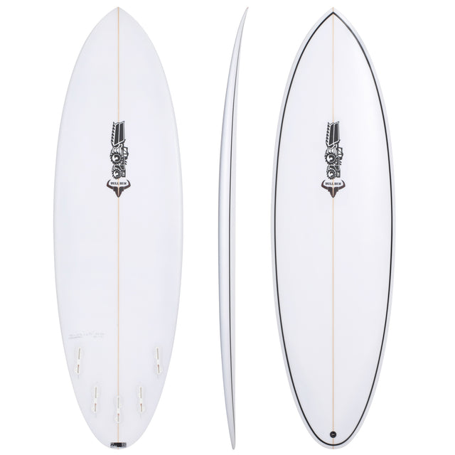 Bull Run 6'8" x 21 1/2" X  3" - 46.00L, Round, 5x  FCS 2 Fin Boxes, PU - ID:1055190
