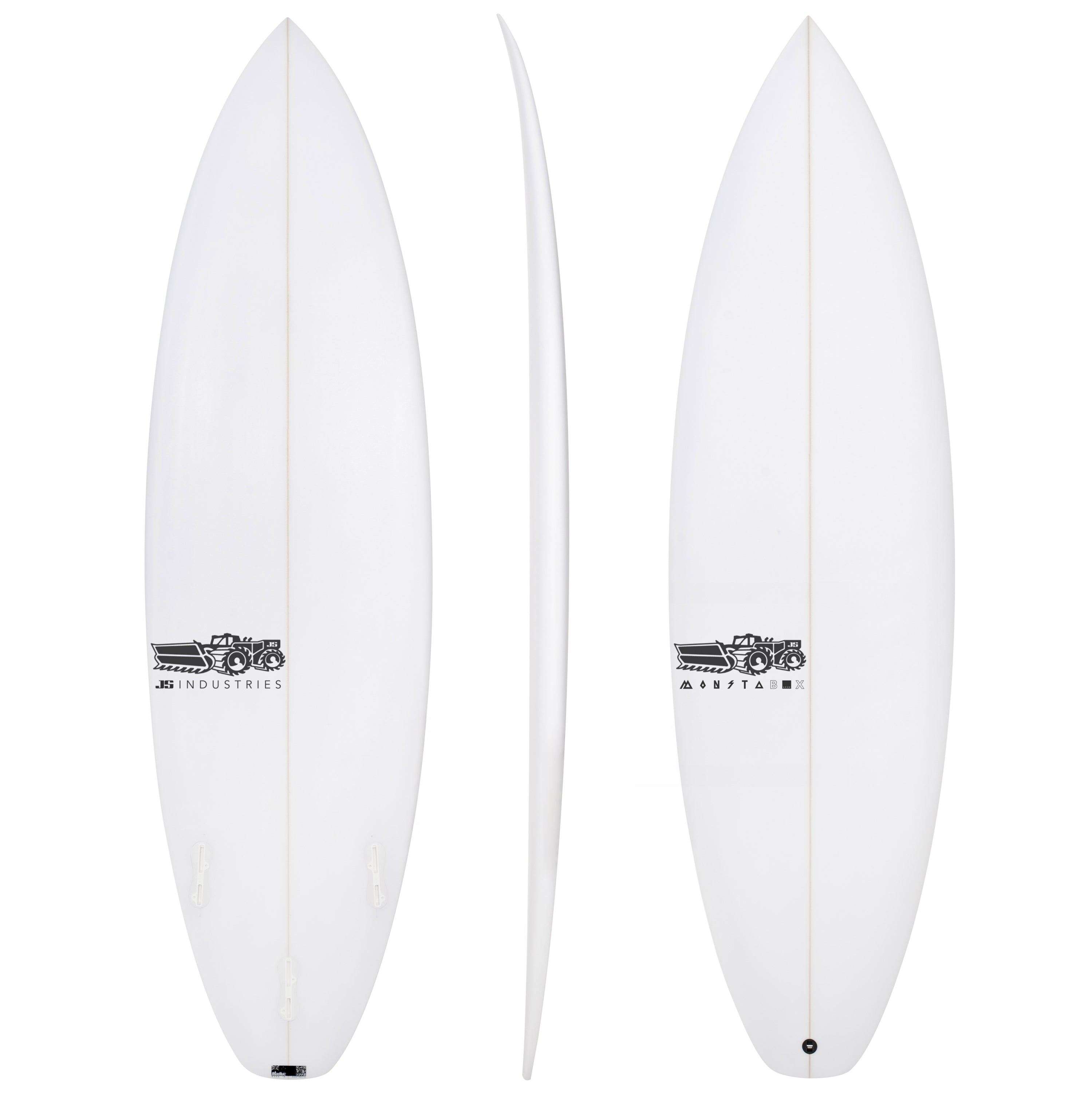JS Industries Monsta Box 2020 High-performance hybrid shortboard — full deck view