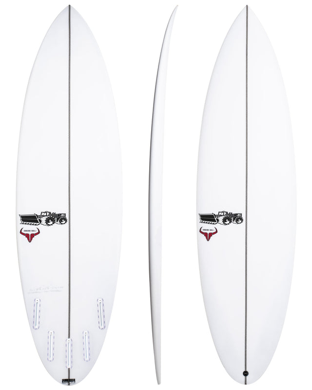 Raging Bull 6'1" x 19 3/4" X  2 11/16" - 34.20L, Round, 5x Futures Fin Boxes, PU - ID:904283